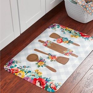 The Pioneer Woman Floral Kitchen Mat in White, Red, Yellow, Blue